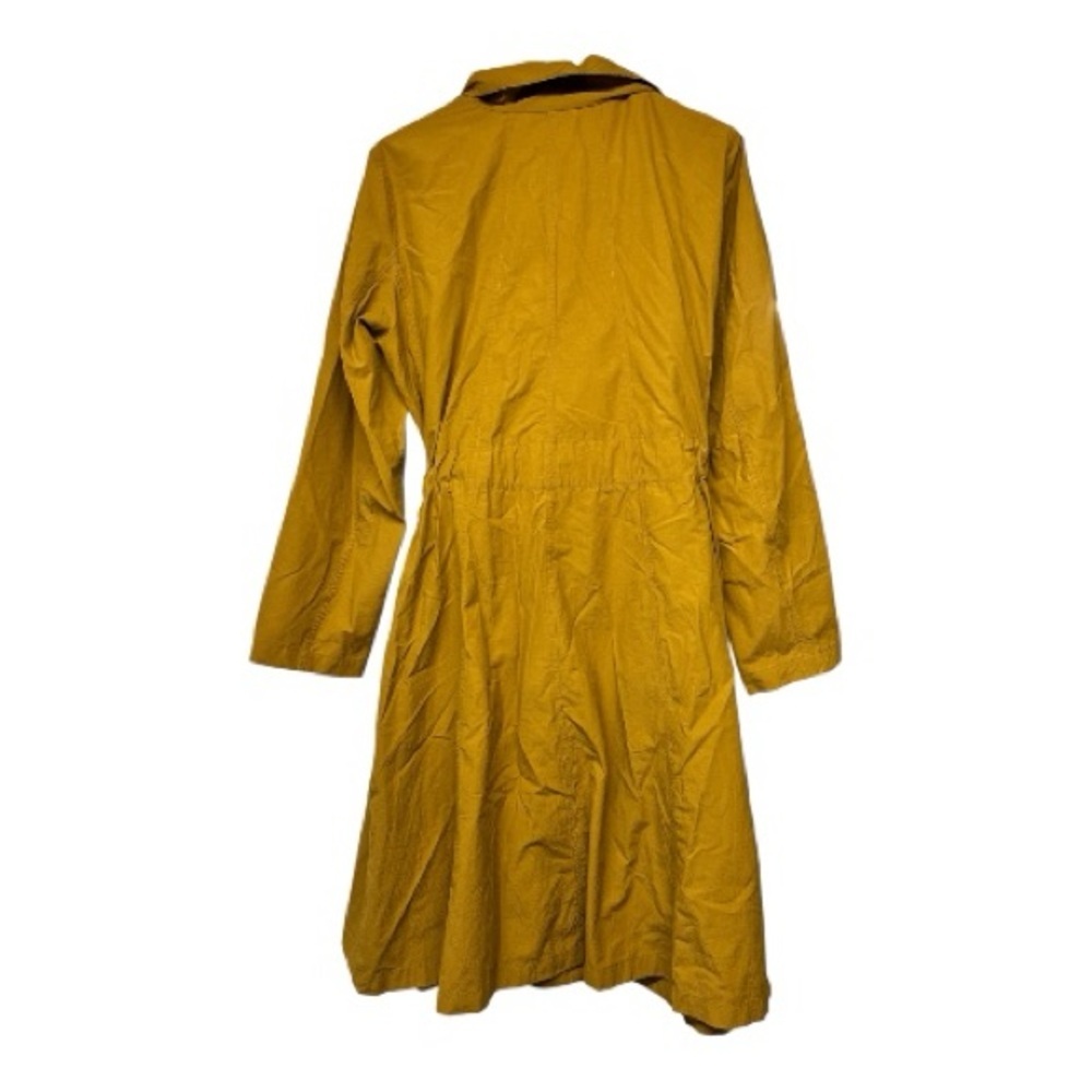 Eileen Fisher Belted Mustard Trench coat M - Picture 4 of 6